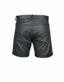 Men Real Cowhide Leather Casual Shorts