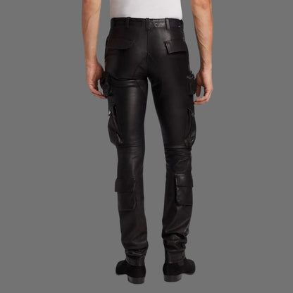 Motorcycle Real Leather Pants Men