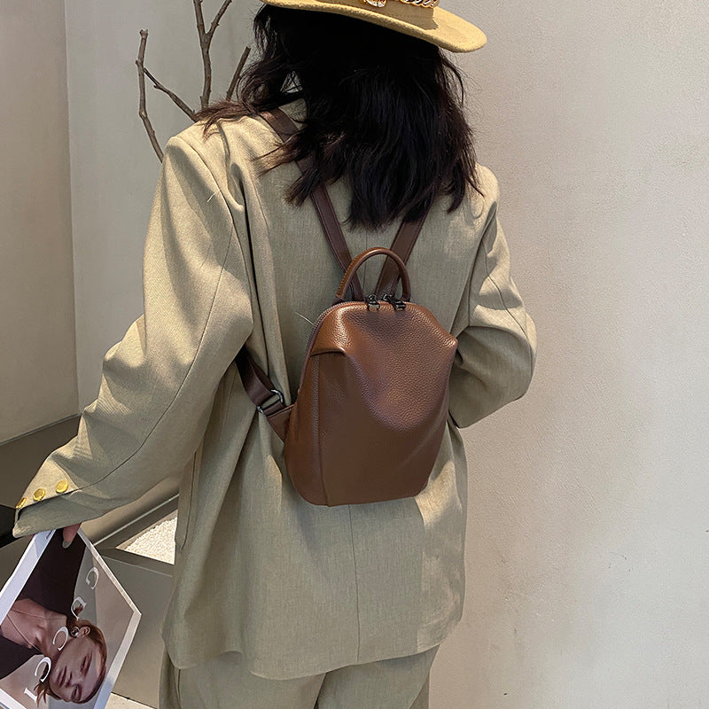 Women Mini Leather Backpack Purse Bag