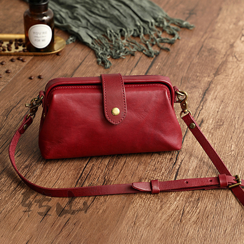 Leather Crossbody Bag for Women Small Shoulder Purse