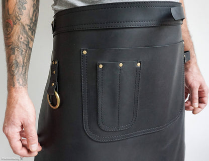 Half Waist Real Leather Apron