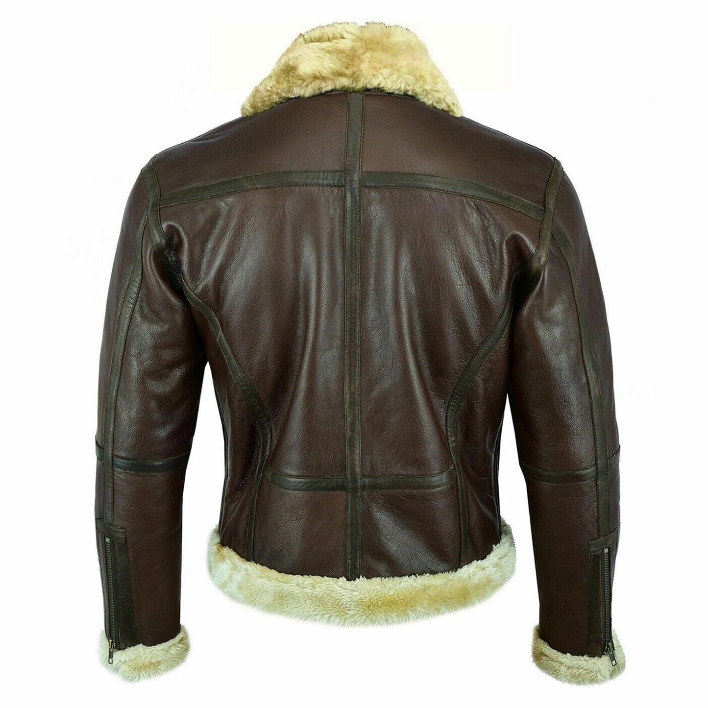 Real leather jacket fur collar