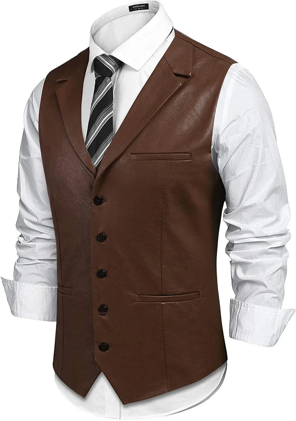 Authentic Genuine Men's Brown Leather Vest – Boho Living Room