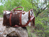 Cowhide Weekender Travel Duffle Bag