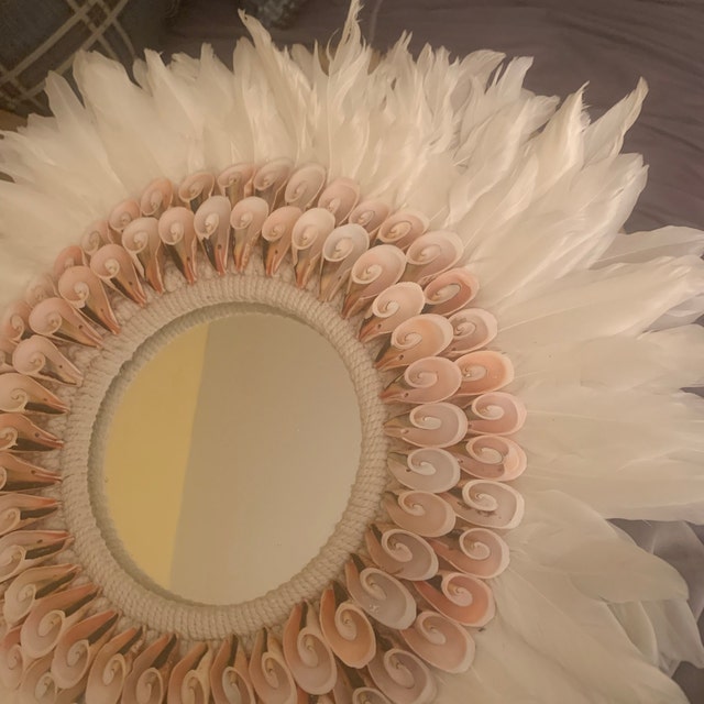 Sea Shell Papua Feather Mirror