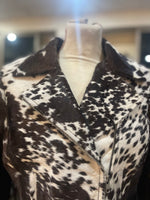 Real Natural Tricolor Cow Skin Jacket