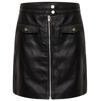 black leather mini skirt tailor made