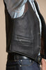 Black Brown Cowhide Leather Vest