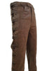 Brown Leather Buckled Side Pants