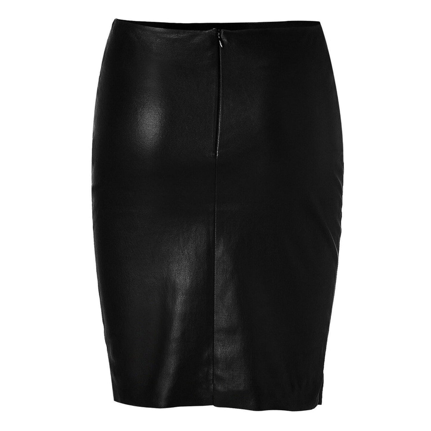 Original Sheep Leather Women Knee Length Skirt