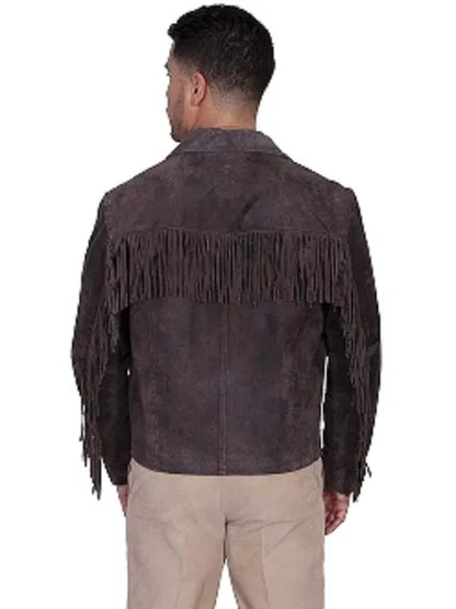 Men's Western Suede jacket With Fringes