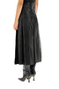 Genuine leather long skirt women