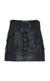 Real Black Full Leather Skirt Outfit