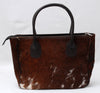 Dark Brown Cowhide Ladies Shoulder Purse