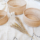 Round Rattan Storage Basket Planters