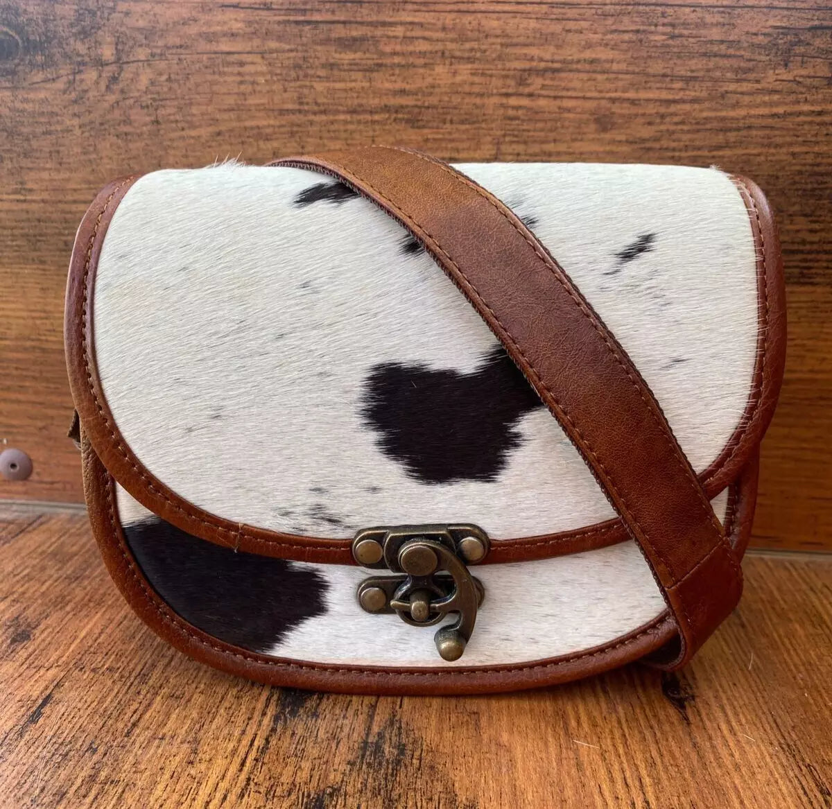 genuine cowhide mini crossbody purse