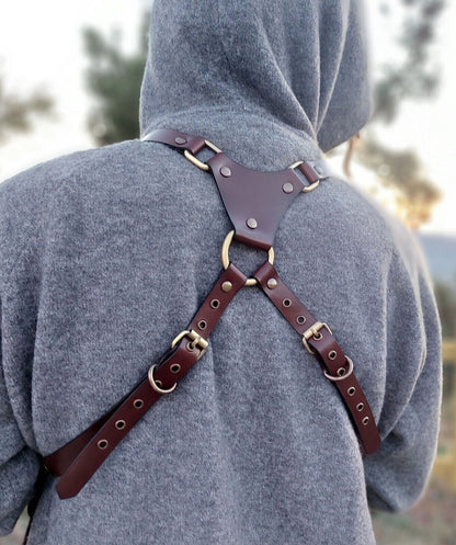 Handmade Shoulder Harness Leather Bag