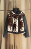 Women's Biker Hair On Cow Skin Jacket