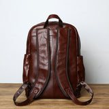Retro Style Leather Backpack Rucksack