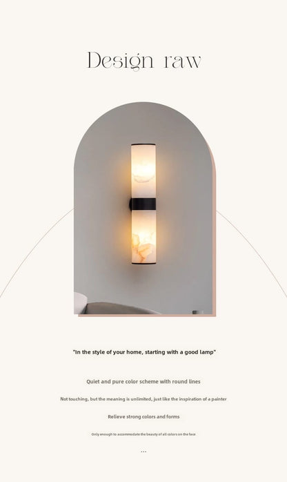 Marble Lamp Spanish Marble Solid Copper Wall Sconce