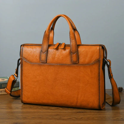 Crossbody Laptop Brown Leather Shoulder Bag 2