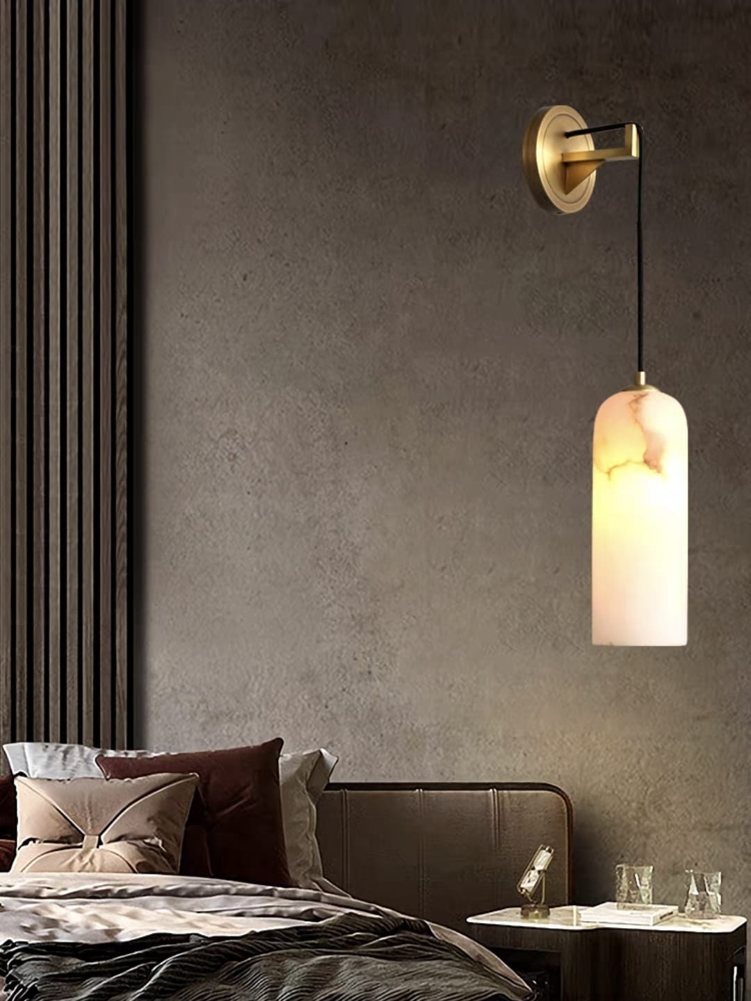 All-Copper Spanish Marble Wall Lamp