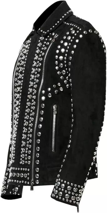 Men's Punk Rock Studded Leather Jacket