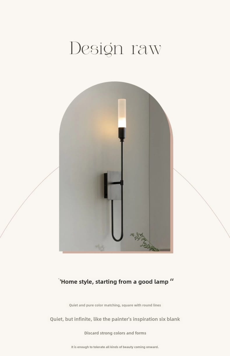 Modern Brass Wall Sconce Minimalist Copper Wall Lamp