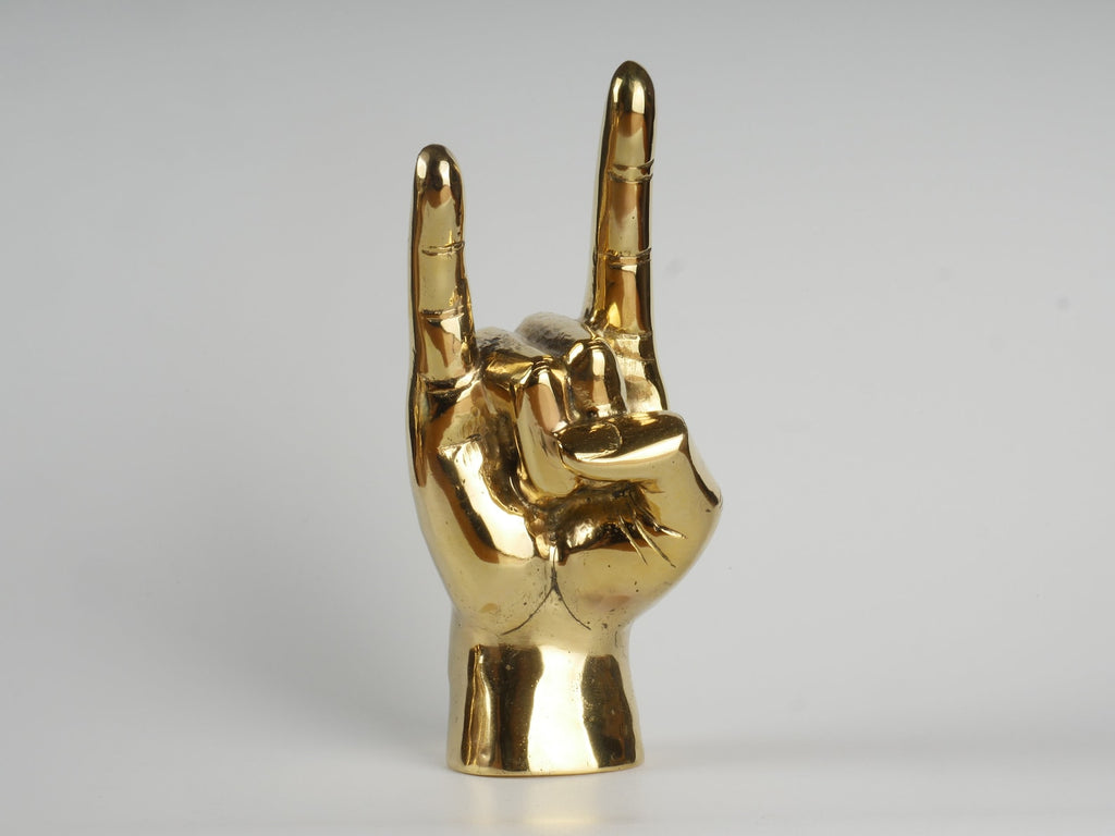 The Hook Em Horns Bass Hand Decor