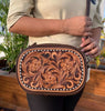 Tooled Leather Crossbody Sling Cowgirl Purse