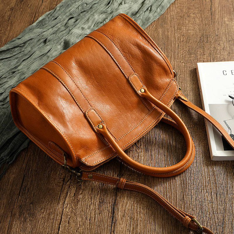 Handmade Genuine Leather Women Crossbody Handbag