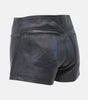 Real Leather Zipper Shorts