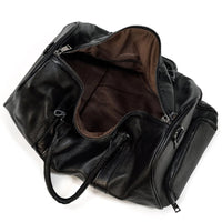 Real Leather Weekender Bag With Shoe Compartment