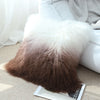 Genuine Sheepskin Pillow Cover with Curly Wool for Sofa Decor