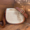 small cowhide fur sling purse