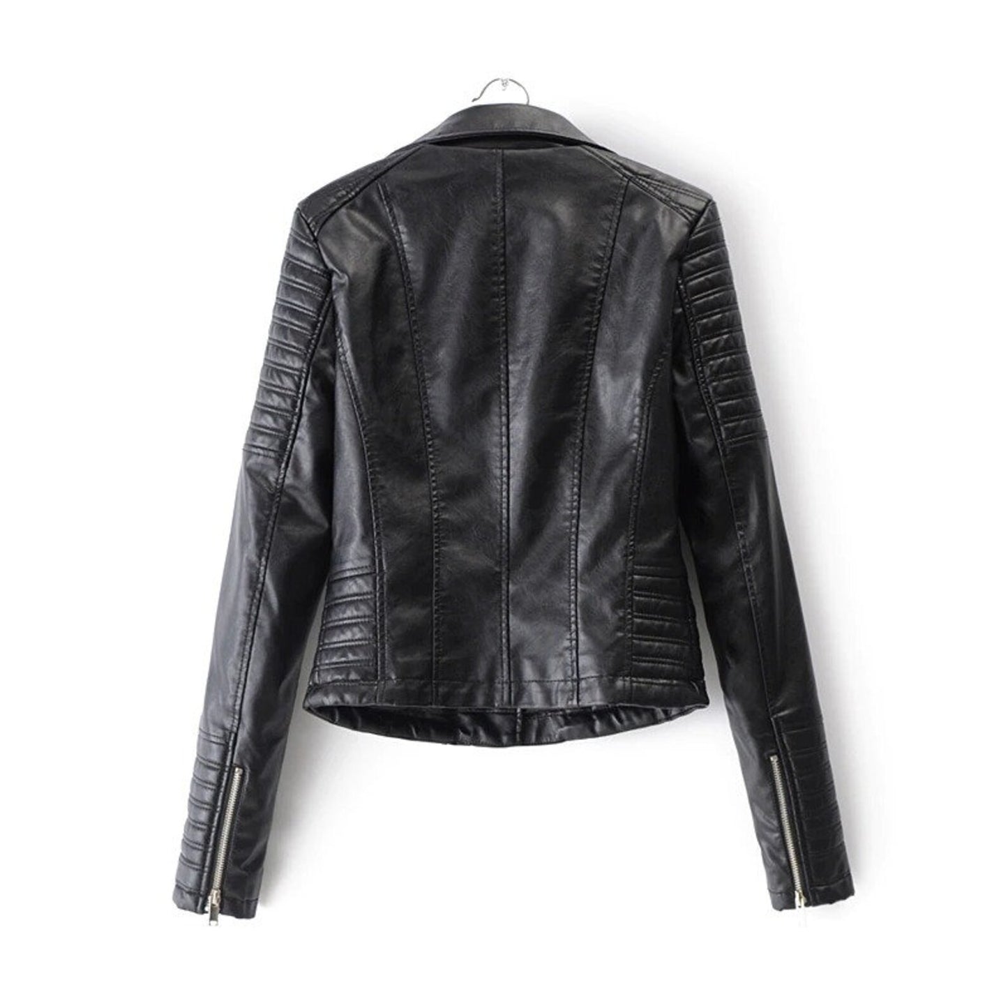 Black Leather Motorcycle Jacket Women