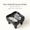 Stick Incense Holder with Butterfly Design and Decorative Tray