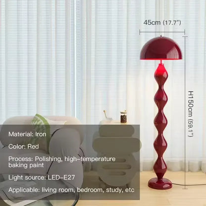 Cream Tall Macaron Mushroom Floor Lamp 2