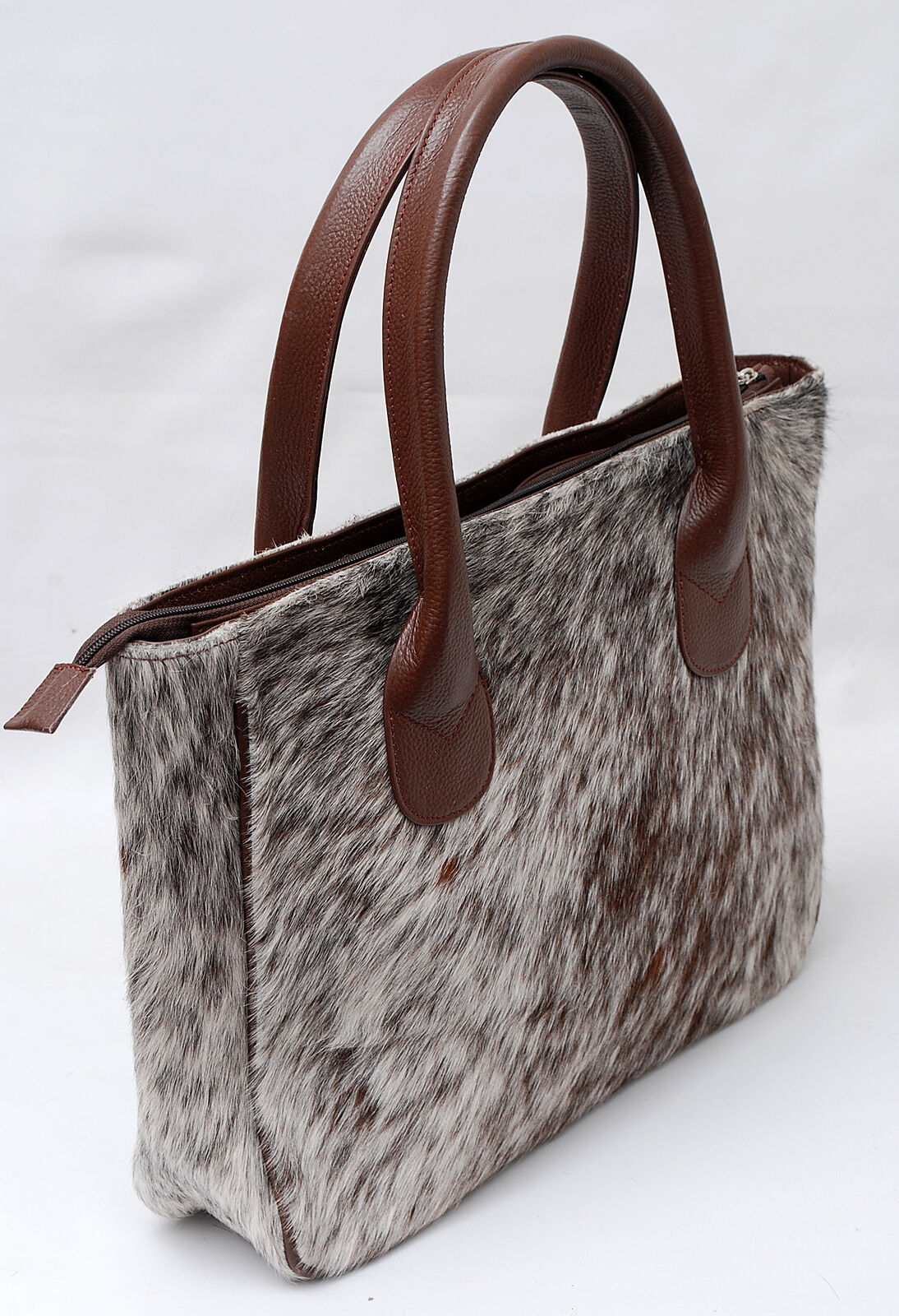 Speckled Cowhide Fur Shoulder Bag