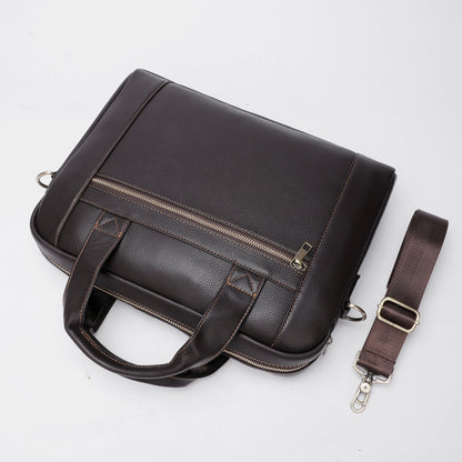 Genuine Leather Men's Office Laptop Bag