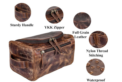 leather toiletry bag men