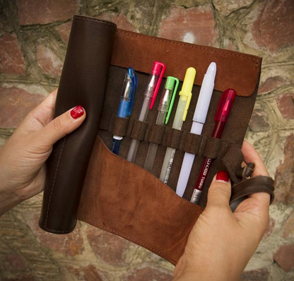 Luxury Real leather pen case