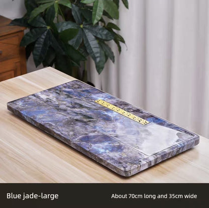 Natural Marble Tea Tray With Glaze & Drainage