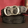 Men’s Ox Leather Belt Genuine Leather Automatic Buckle Waist Belt