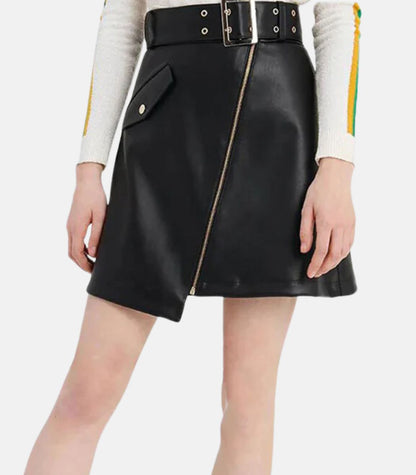 Soft Leather Mini Skirt