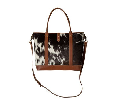 Hair On Cowhide Leather Tote Bag