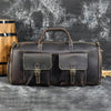 Full Grain Leather Garment Duffle Bag with shoe Compartment