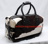 Natural Hair On Cowhide Duffel Bag Black White