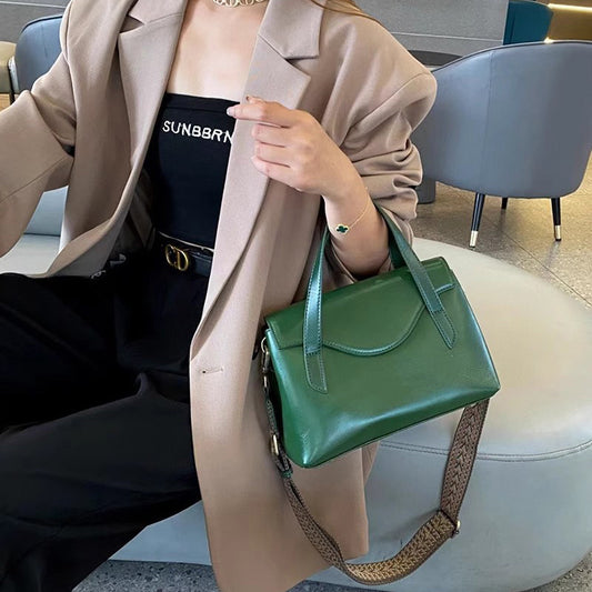 Genuine Leather Shoulder Handbag Crossbody