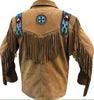 Suede Tassel Bead Fringe Suede Cowboy Jacket